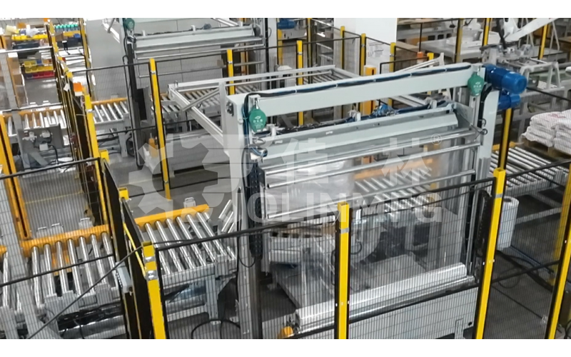 編織袋類(lèi)產(chǎn)品用自動(dòng)碼垛裹膜生產(chǎn)線